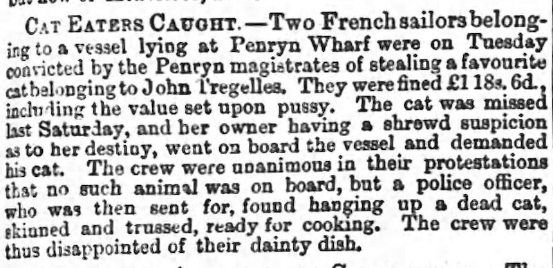cat eaters caught Western_Morning_News_1867_04_04_3.jpg