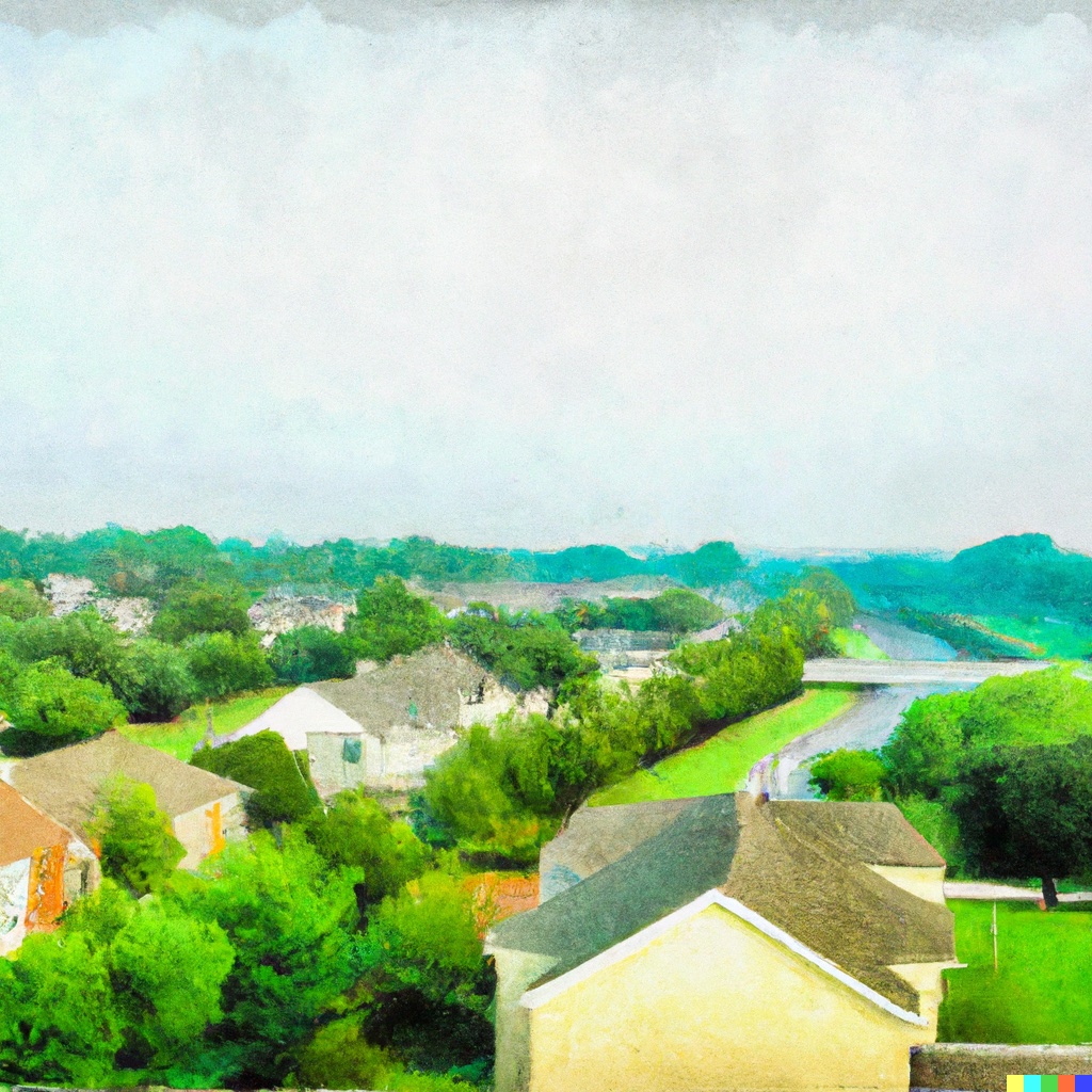 DALL·E 2023-05-18 09.02.14 - water color style, oblique view of a suburban neighborhood.jpg