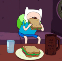 finn the human lunch GIF